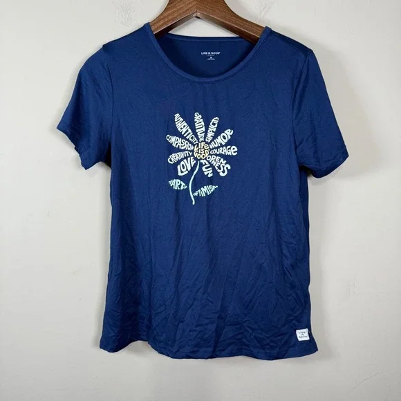Life is Good Sleep Daisy Short Sleeve Tee Medium Soft