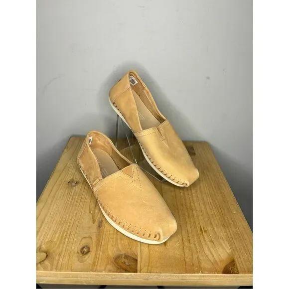 TOMS Women's Alpargata 3.0 Leather‎ Slip On Espadrille Shoes Honey Size 5.5W