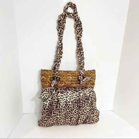 Leopard Print Cappelli Straworld bag