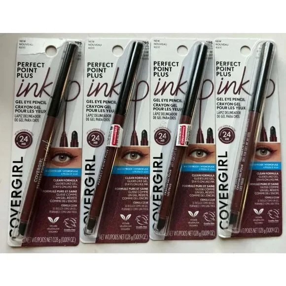 4 Covergirl Perfect Point Plus Ink Gel Eye Pencil Wtrprf 295 Dazzling Burgundy