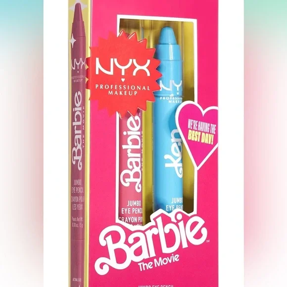 NYX x Barbie the Movie Jumbo‎ Eye Pencil Pink Blue Eyeshadow Eyeliner DUO New