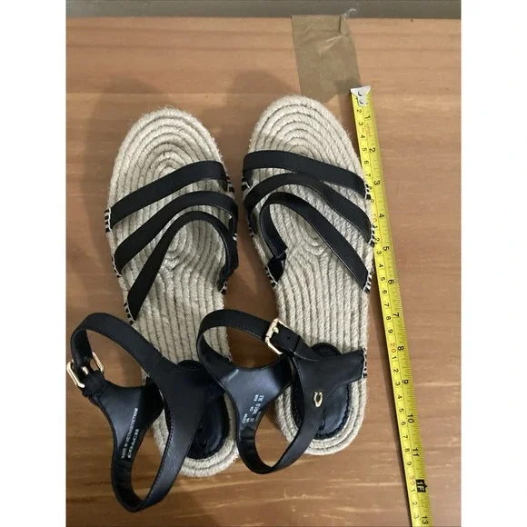 Coach Carissa Black Espadrille Sandals size‎ 8