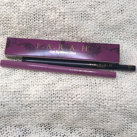 Farah Gel Eyeliner Duo(Burnt Purple/Absolute Black), 2x .25g/0.008oz