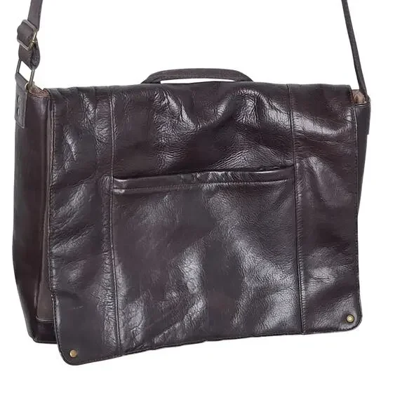 Solo Vintage Leather Laptop Cross Body Messenger Bag