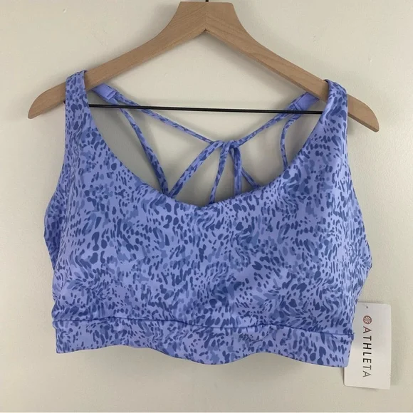 Athleta Blue Solace Printed D-DD Bra