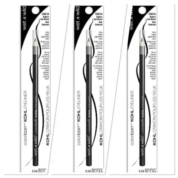 Wet n Wild Color Icon Kohl Eyeliner Pencil Baby's Got Black 2-Pack