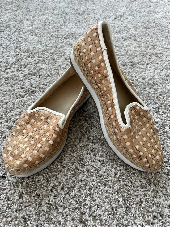 Sandra Robert’s Women's Woven Ellie Platform Espadrille Sandals Size 8