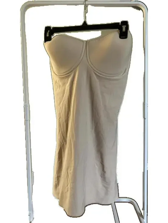 Ambrielle Beige Strapless Shapewear Slip Dress Size 38D