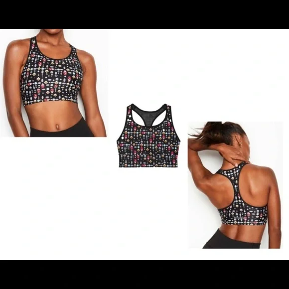 Victoria’s Secret Sport Gemstone Black Red Blue Yellow Sports Bra