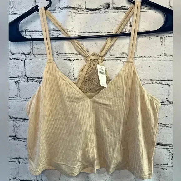 Aerie NWT Longline Racerback Bralette Lace Detail Size Medium‎