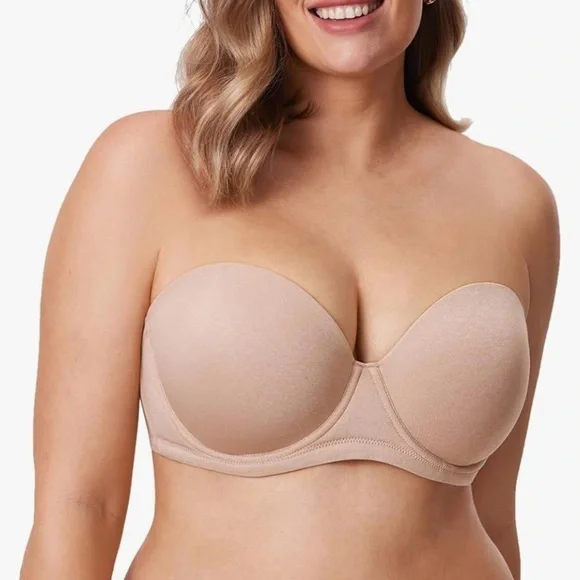 NWT DELIMIRA Underwire Contour Multiway Full Coverage Strapless Bra 40E​