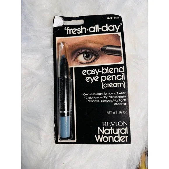 VINTAGE Revlon Natural Wonder Easy Blend NOS eye pencil Quiet Blue 80s Nos