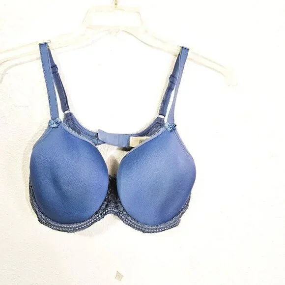 PANACHE Indigo Blue Spacer Molded Full Figure Bra Size 36E