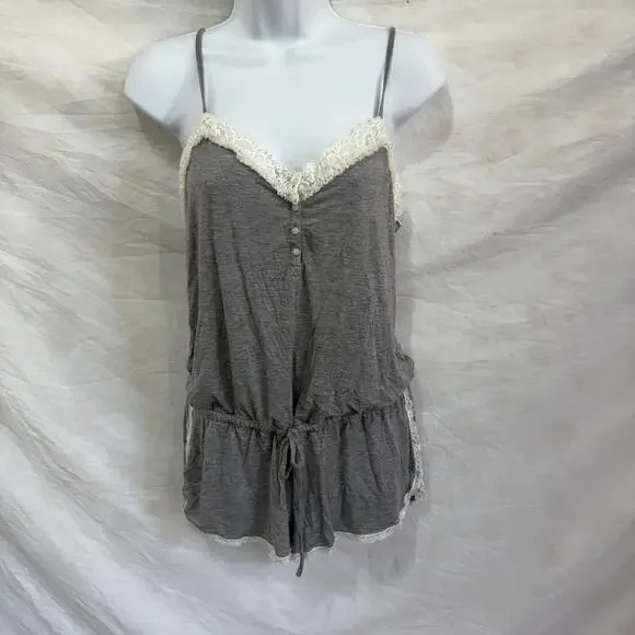 Victoria’s Secret jersey knit lace romper sz medium