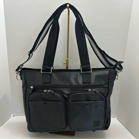 IHKWIP Cargo Catchall Tote – Black with Two Crossbody Straps