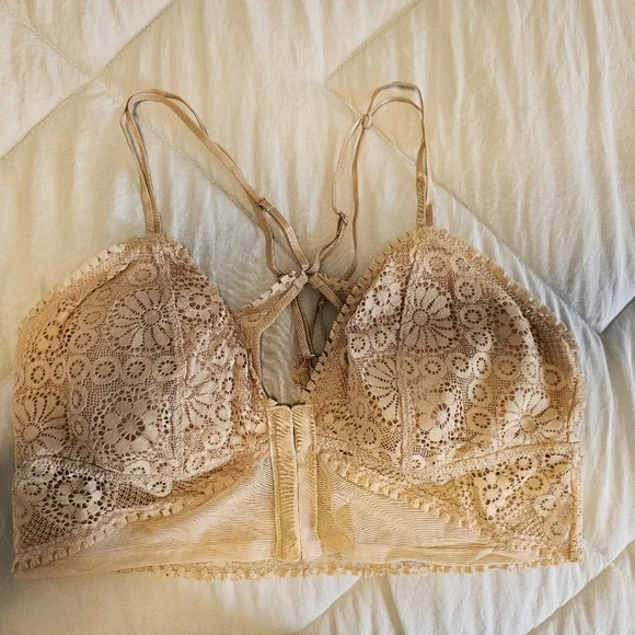 Aerie Lace Bralette in Beige Size‎ M