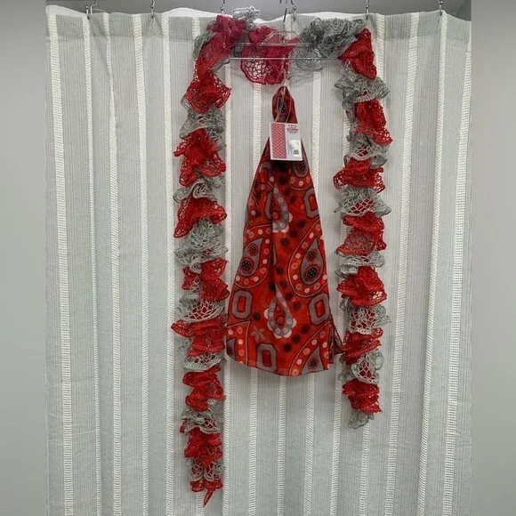 Scarlet and Gray‎ Scarf Set (2 pieces) Ohio State