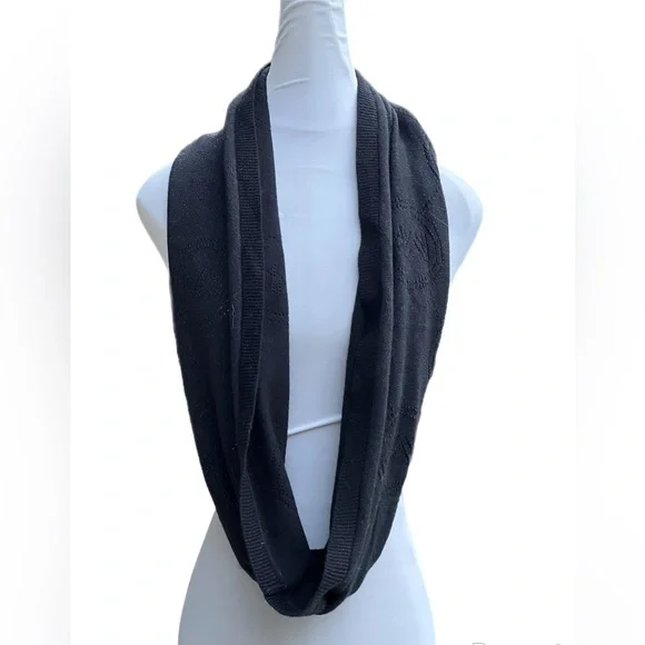 Michael Michael Kors Jet Set Monogram Pointelle Infinity Scarf Black