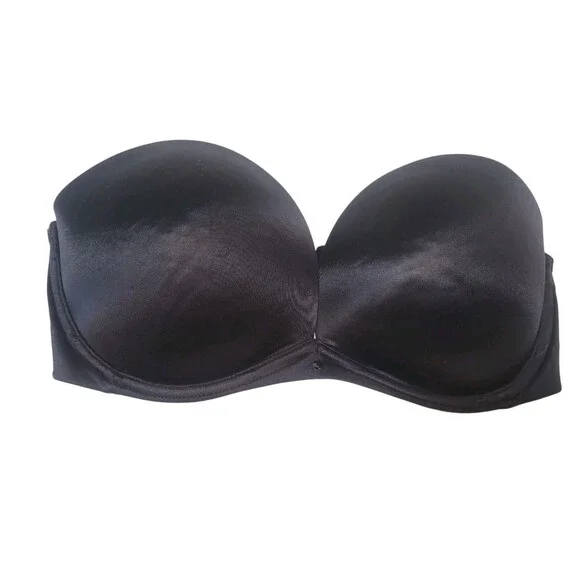 Victoria's Secret Body by Victoria Lined Strapless‎ Bra Size 34D Black
