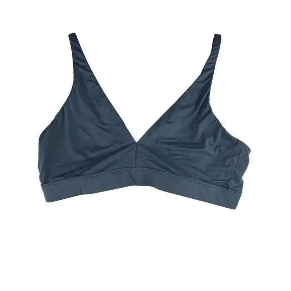 Joyspun Lightweight Bra Women's XXXL 3X Dark Grey Blue Deep V Adjustable
