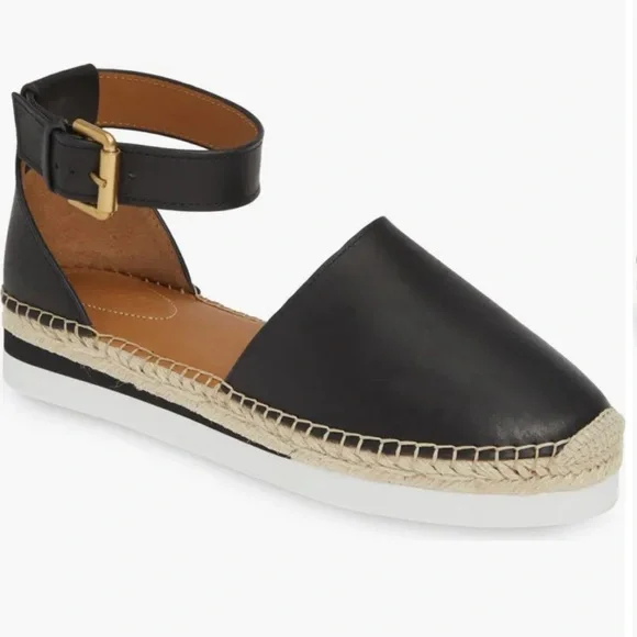 See by Chloe Glyn Black Espadrille Women's Shoes