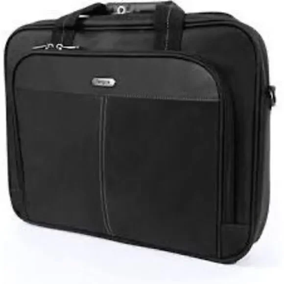 Targus Classic Slim Ergonomic Briefcase Laptop Black Messenger Bag 16 Adjustable