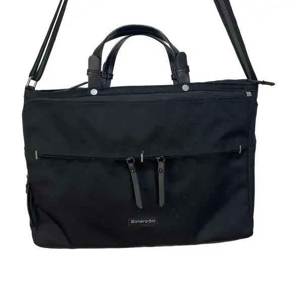 Sherpani Laptop Travel Crossbody Bag Unisex Black Lightweight