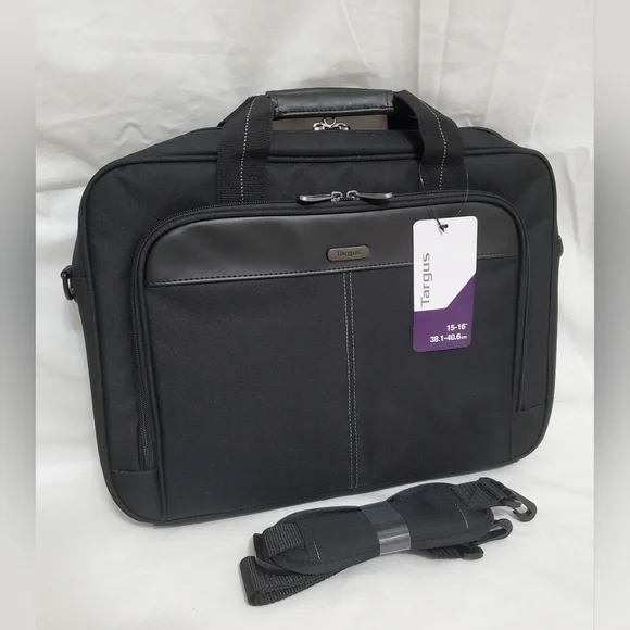 Targus Classic Slim Ergonomic Briefcase Laptop Messenger Travel Office Bag