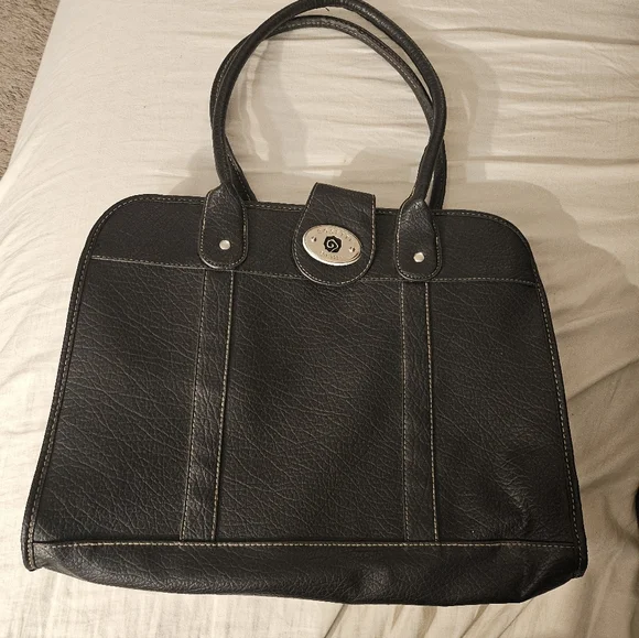 Rosetti Black Shoulder Purse/tote/computer Bag‎