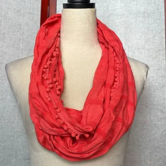 J. Crew Coral Colored Women's Infinity Scarf (One Size)