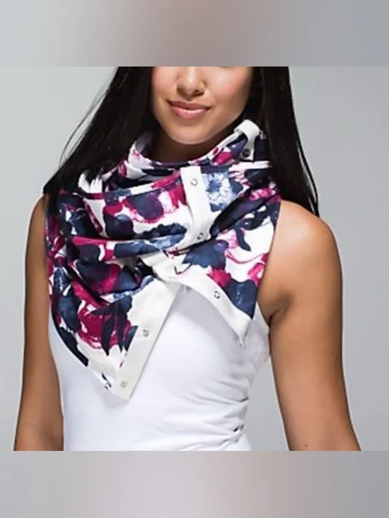 Lululemon Inky Floral Vinyasa French Terry Circle Scarf Breathable Soft