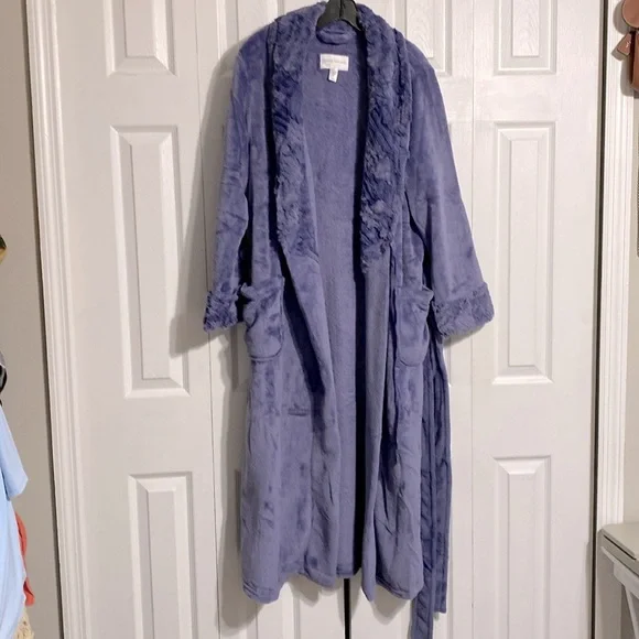 Carole Hochman indigo soft belted robe size MEDIUM