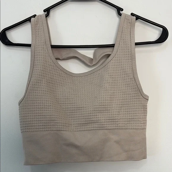 Yogalicious Tan Sports Bra Seamless Comfort