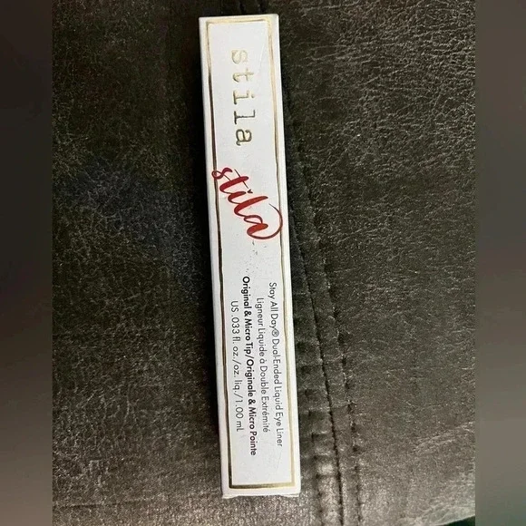 Stila Stay All Day Dual-Ended Waterproof Liquid Eye Liner Dk Brown And Amber NIB