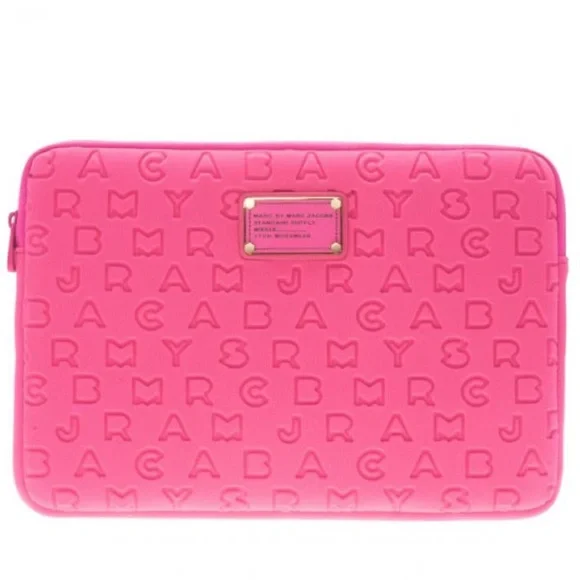 Marc by Marc Jacobs Pink Dreamy Logo Laptop Case