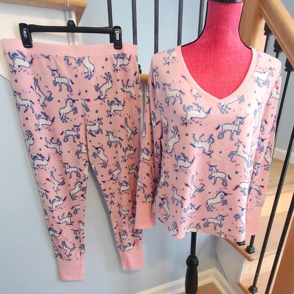🦄 Pink‎ Unicorn Pajama Set - Size XL - Juniors