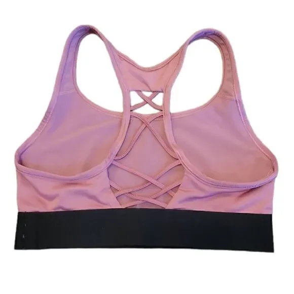 Victorias Secret Sport Player Racerback Wireless Unlined Sports Bra Rose Pink S