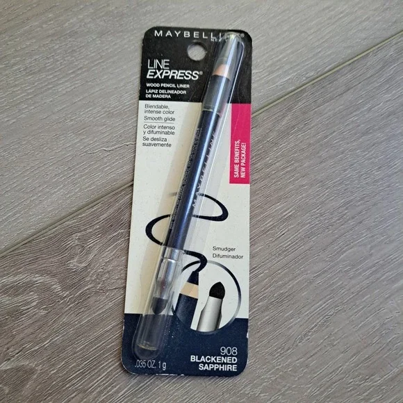 NEW Maybelline Line Express Wood Pencil Eyeliner 908 Blackened Sapphire (SEALED)
