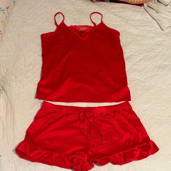 RACHEL Rachel Roy Vibrant Red Pajama Set‎