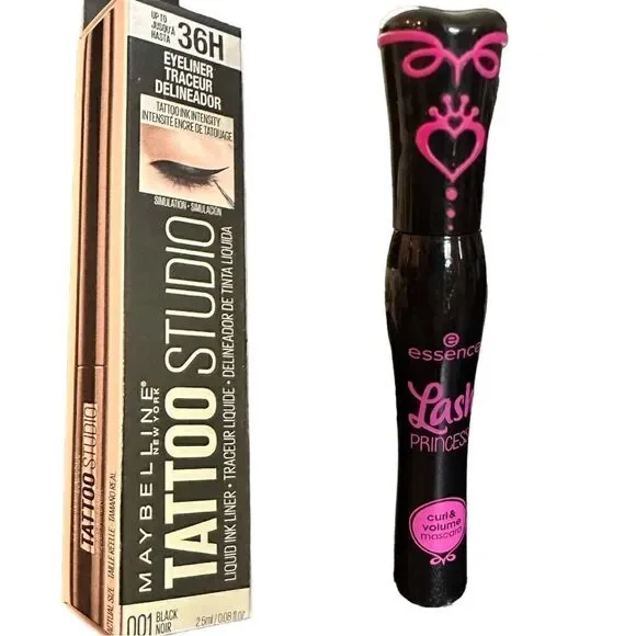 THE PERFECT SET Black Mascara and Black Eyeliner/ Bundle of Two NEW