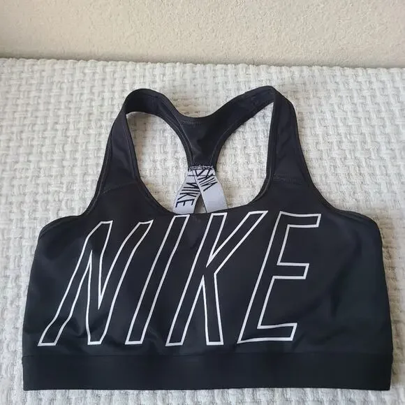 Nike Women's Black Racerback Sports Bra Size L