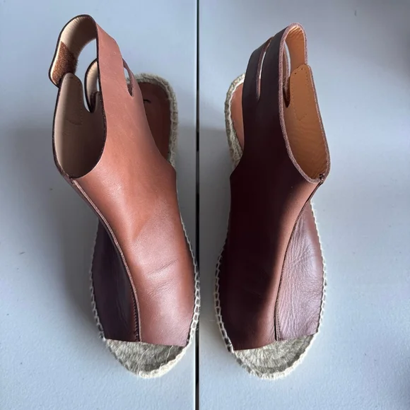 Bettye Muller Espadrille Sandals Size 38 Brown