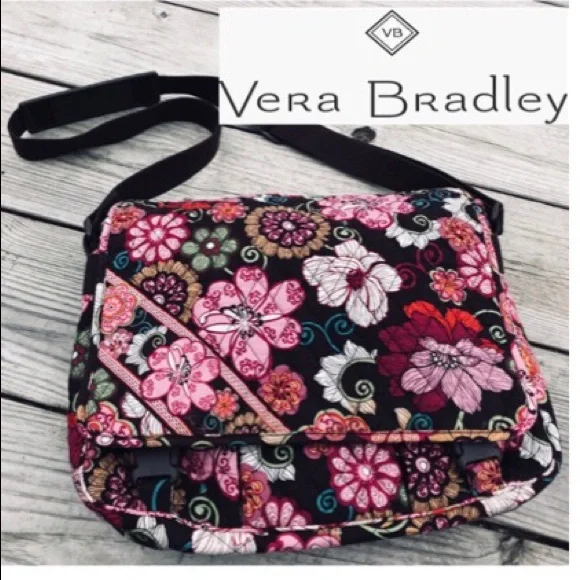 ✏️BACK2SCHOOL✏️ Laptop Messenger Mod Floral Pink