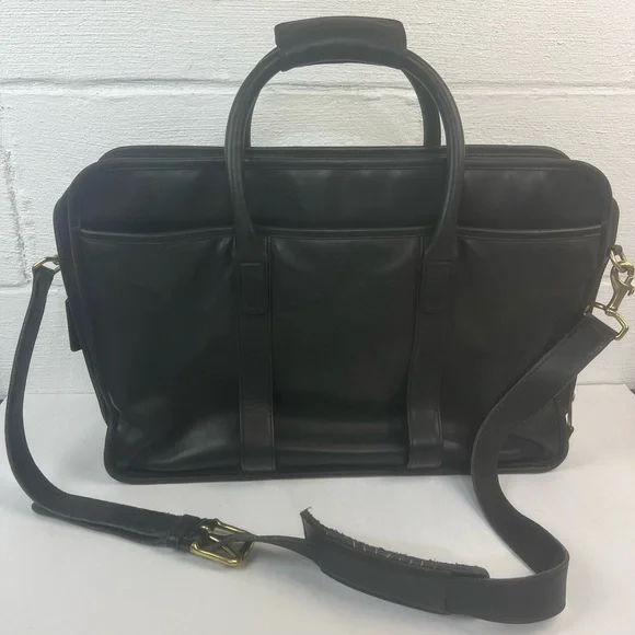 Coach Legacy Black Leather Briefcase 0538