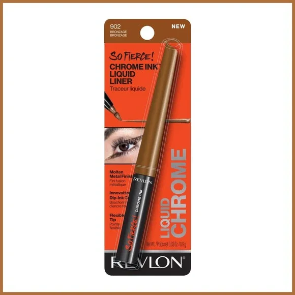 Revlon Liquid Chrome So Fierce! 902 Bronzeage Metalic Bronze Brown Molten Metal