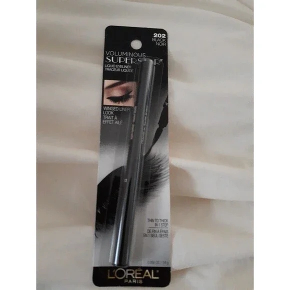 L'Oreal Paris Voluminous SuperStar Liquid Eyeliner 202 Black New Thick To Thin