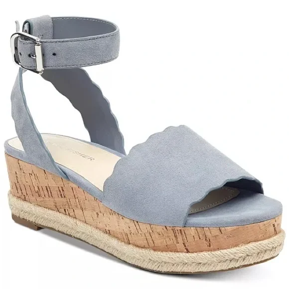 MARC FISHER Faitful Flatform Sandals Blue size 8