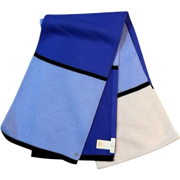 Kate Spade‎ Blues Colorblock Knit Scarves Scarf Acrylic/Wool Blend