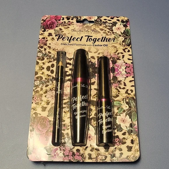 Jasmine La Belle Cosmetics Perfect Together Pencil Eyeliner,Mascara,Liq. Eyeline