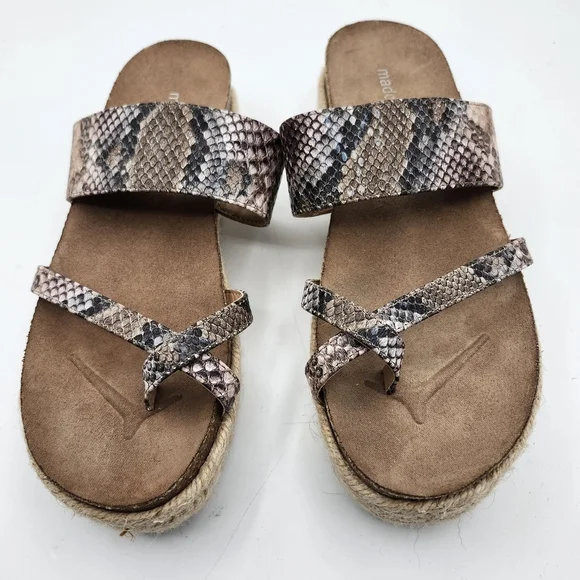 Madden Girl Brown Snake Print Espadrilles